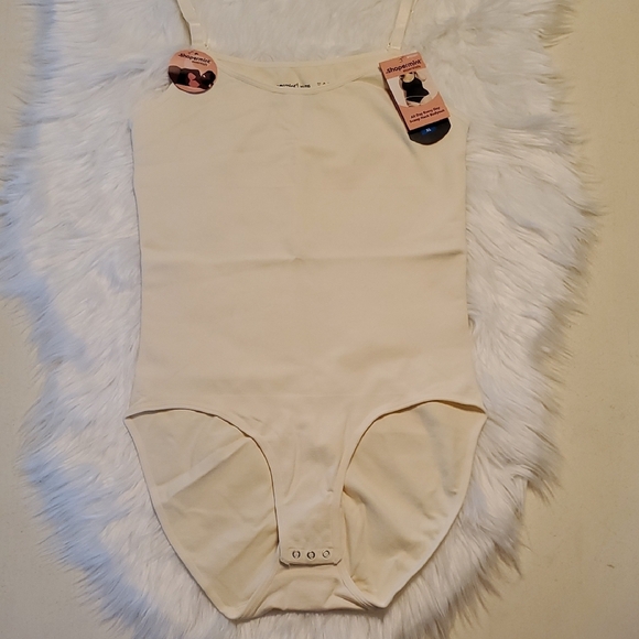 New Shapermint Essentials Beige All Day Scoop Neck Bodysuit Size XL - Picture 1 of 5